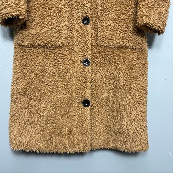 Patagonia Recycled High-Pile Fleece Long Teddy Coat Jacket Brown Tan Size Small - Picture 4 of 16